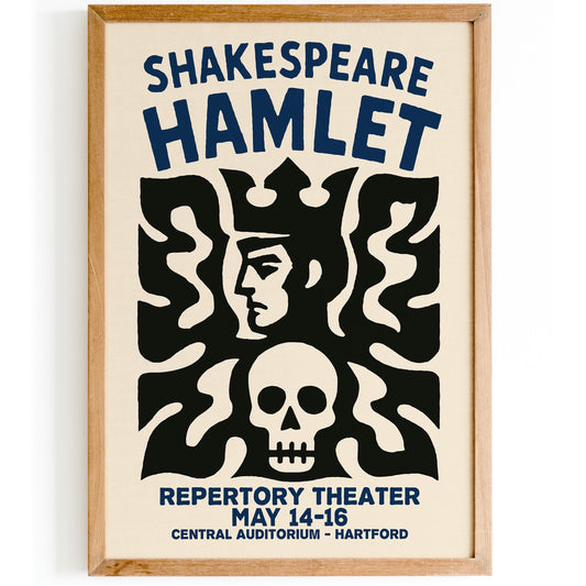 Hamlet Skull Poster Print