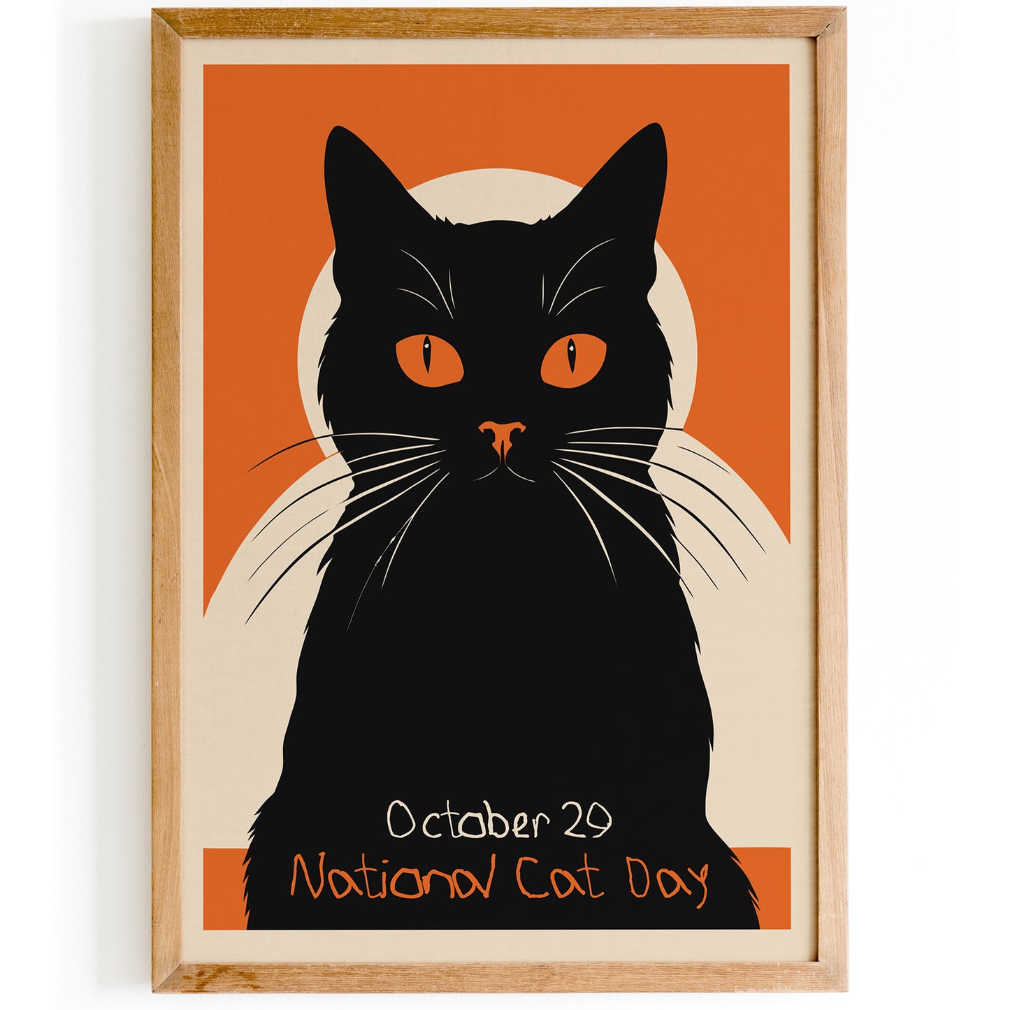 National Cat Day - Retro Poster