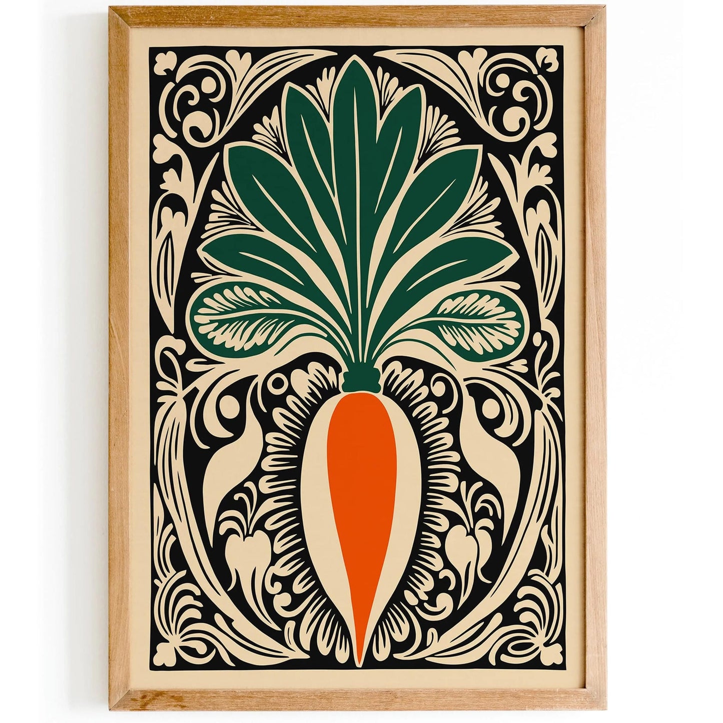Rococo Carrot Victorian Kitchen Wall Art Decor