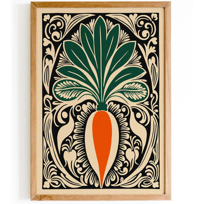 Rococo Carrot Victorian Kitchen Wall Art Decor