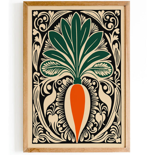 Rococo Carrot Victorian Kitchen Wall Art Decor