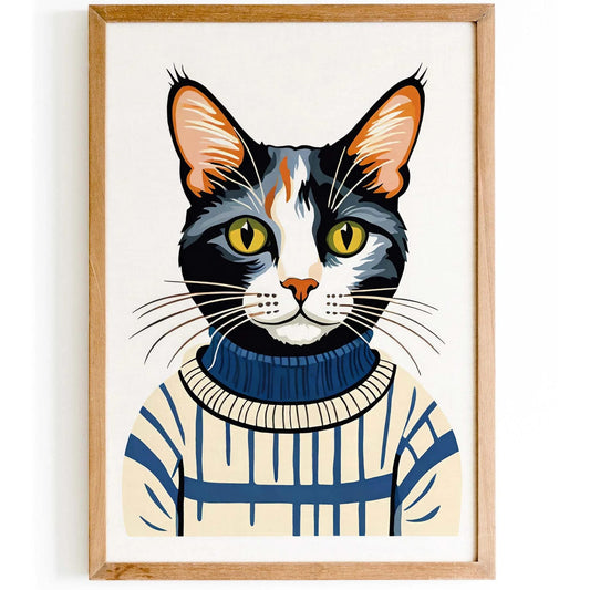 Sweater Weather Cat Poster