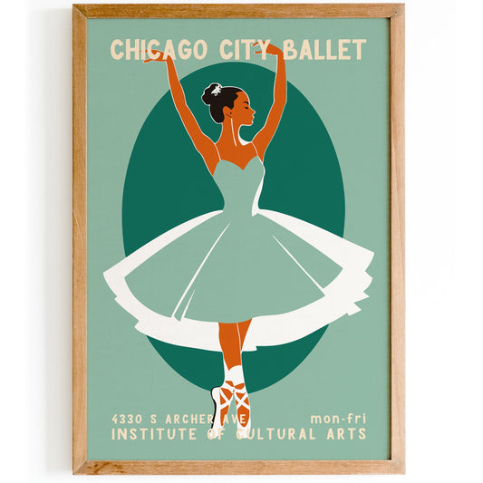 Chicago City Ballet Dancer Poster Print