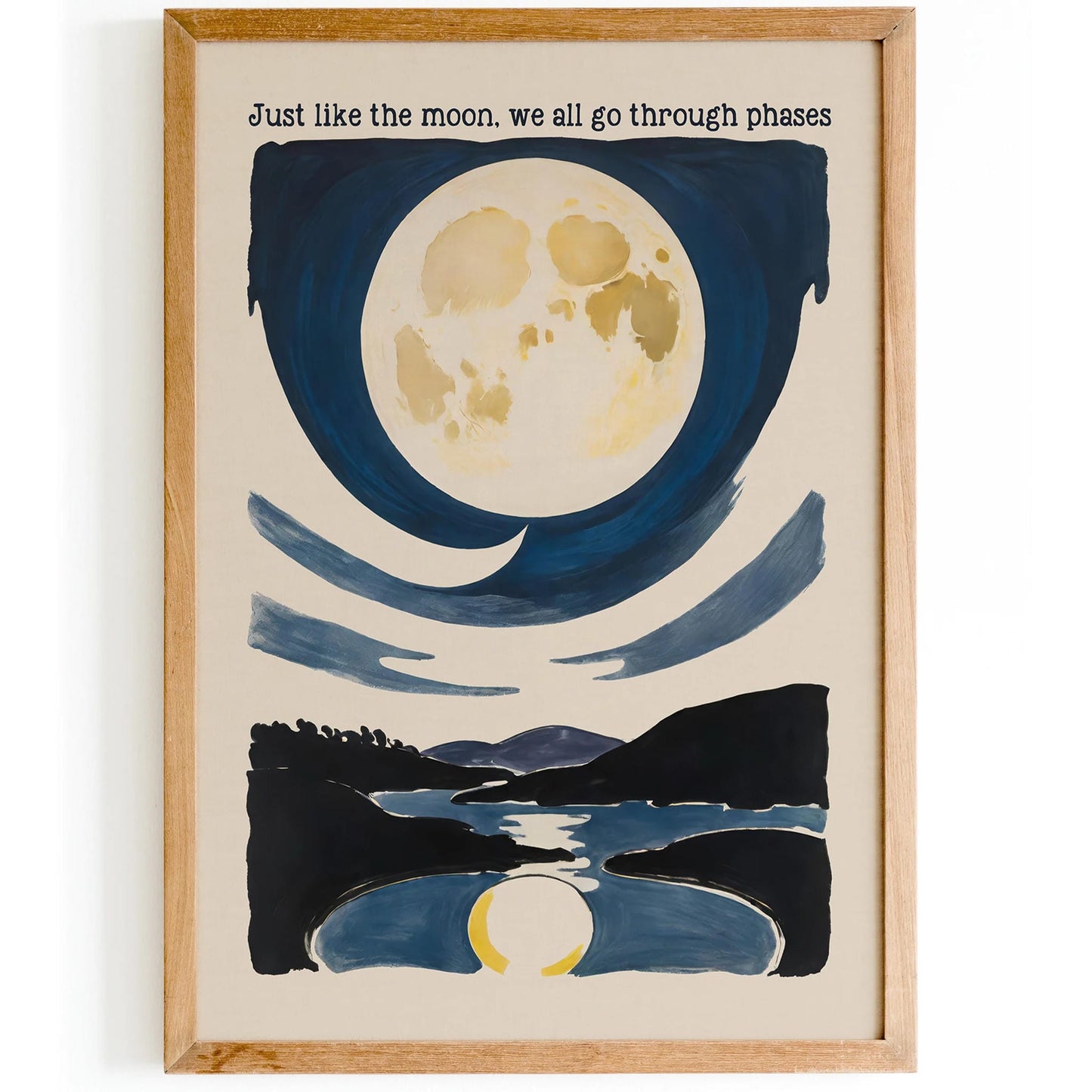 Moon Phases Motivational Wall Art