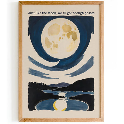 Moon Phases Motivational Wall Art