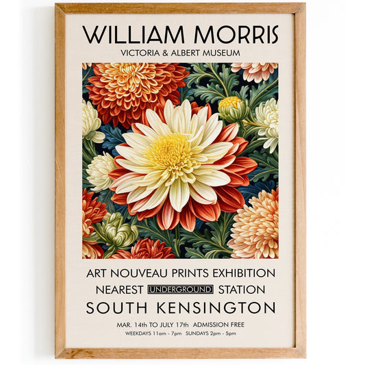 William Morris Chrysanthemum Poster