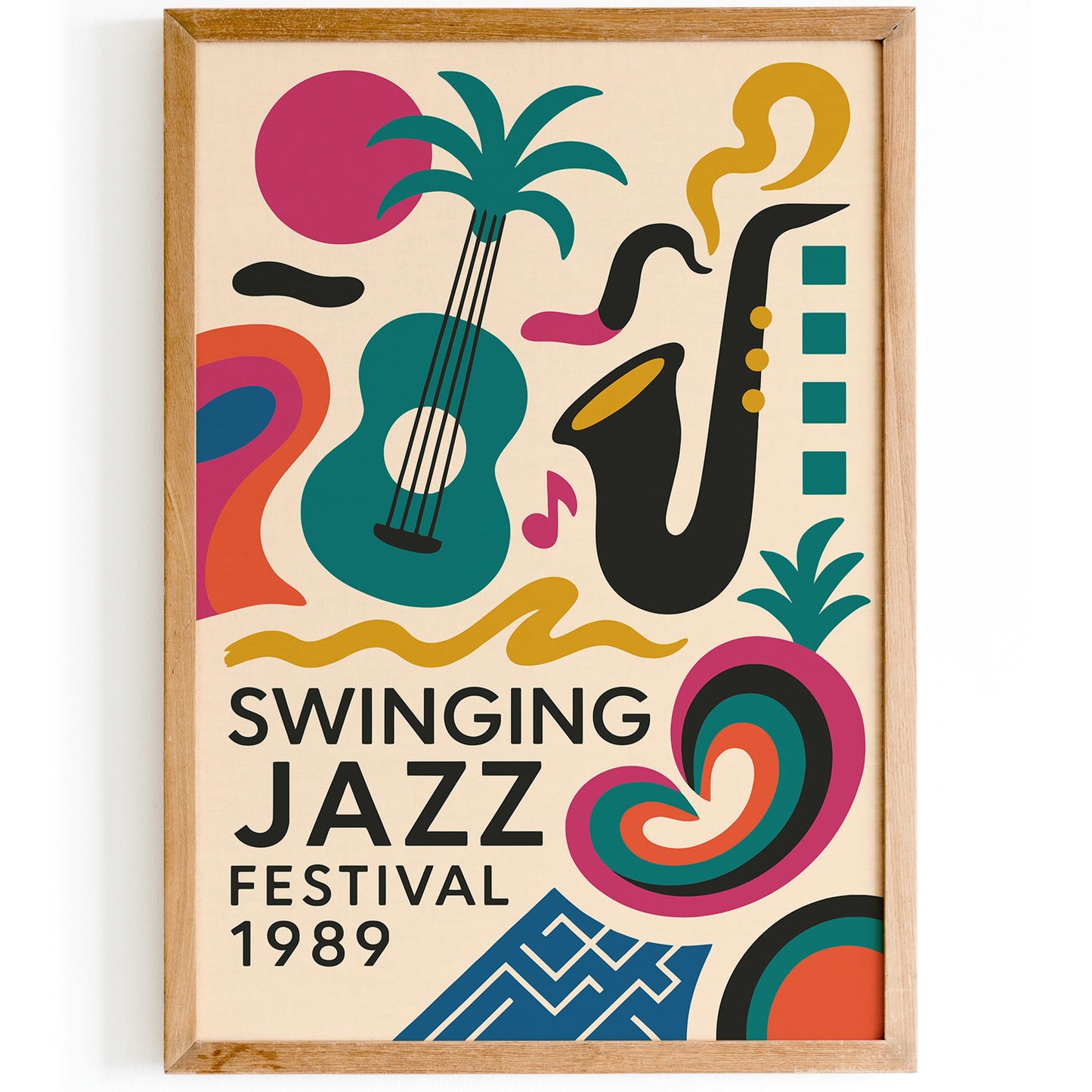 Swing Jazz Poster – Retro Festival Wall Decor