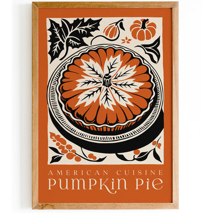 American Cuisine Pumpkin Pie Poster