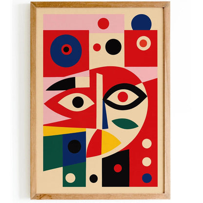 Abstract Geometric Face Art Print