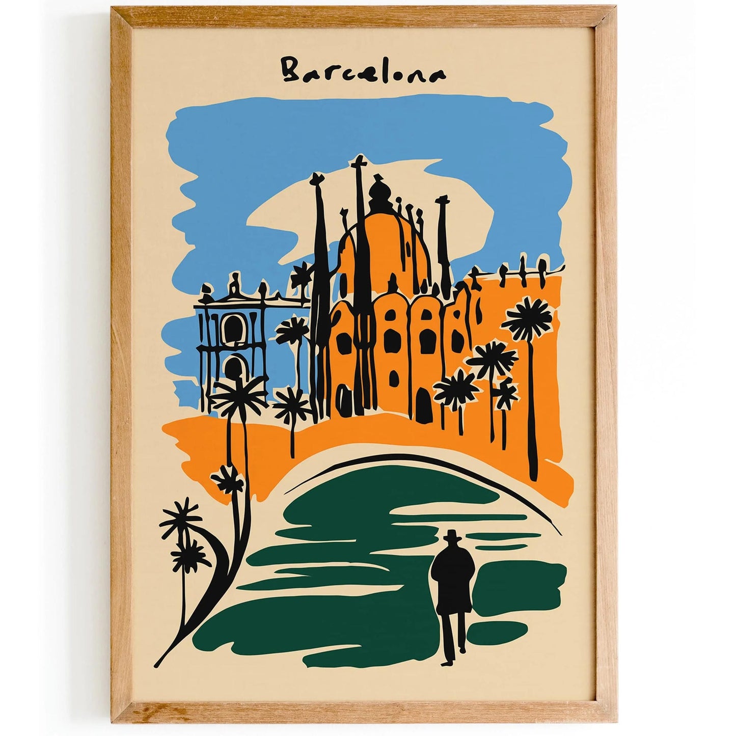 Barcelona Hotel Room Wall Decor Art Print