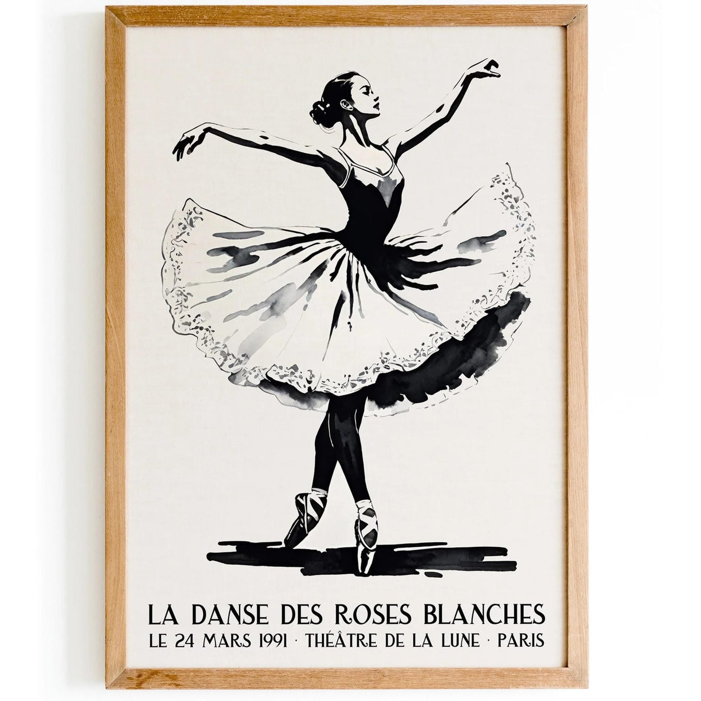 1991 Paris Ballet Retro Poster