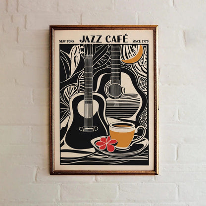 Jazz Cafe Aesthetic Music Art Print