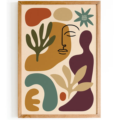 Modern Abstract Shapes - Organic Form Wall Art Print