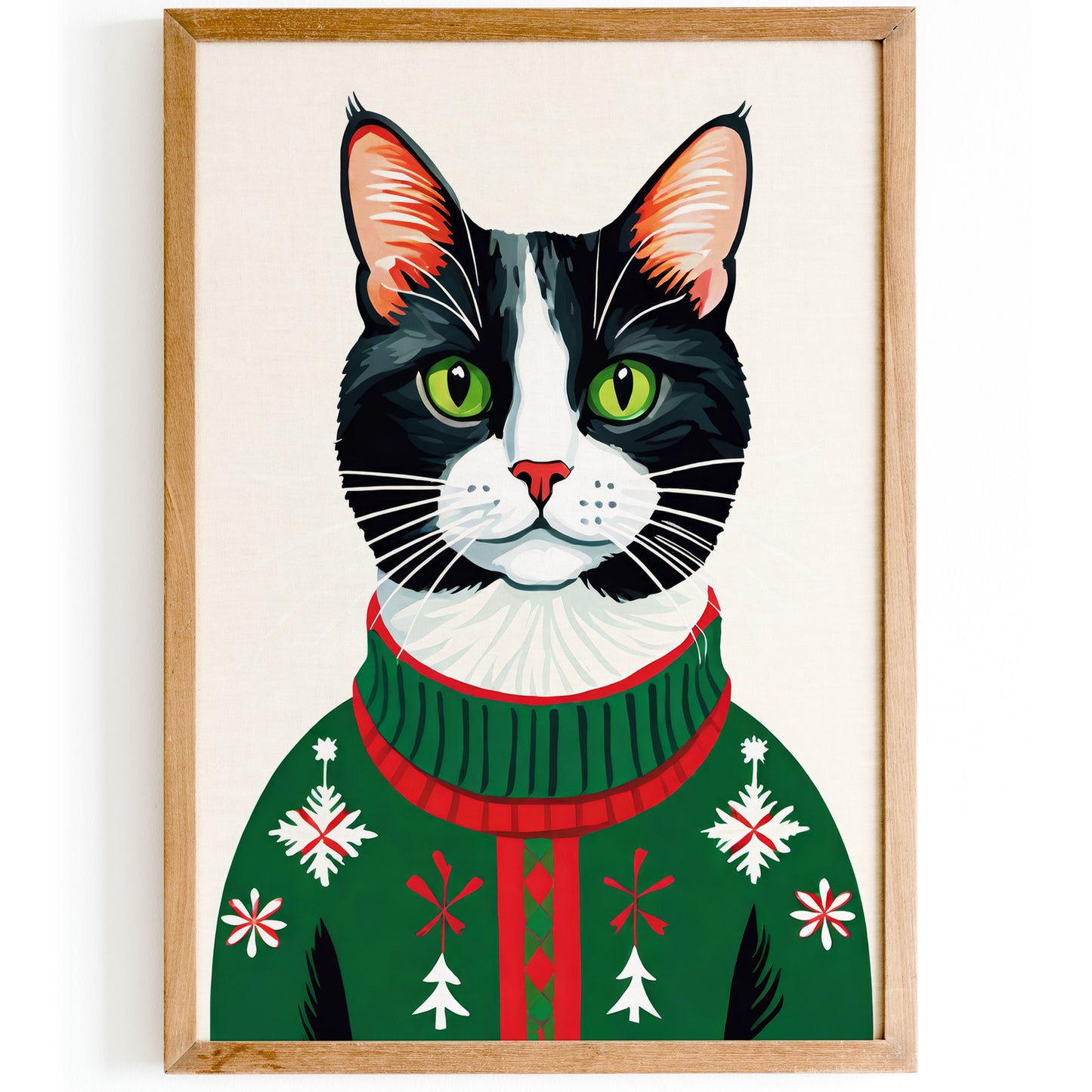 Christmas Cat Sweater Poster