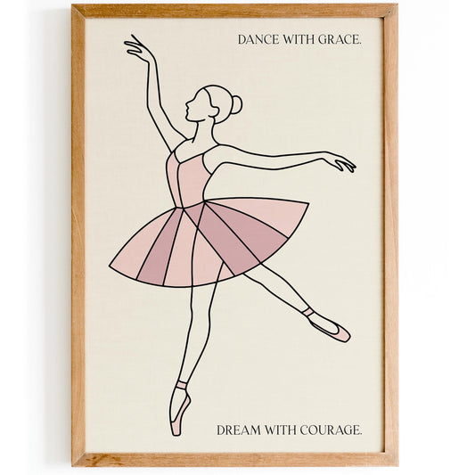 Ballet Wall Art - Inspirational Dance Quote Poster
