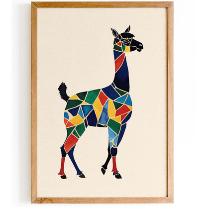 Abstract Llama Poster Print