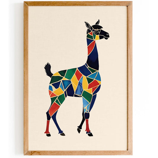 Abstract Llama Poster Print