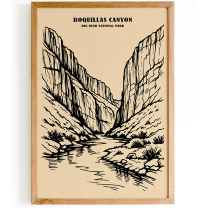 Boquillas Canyon Big Bend National Park Poster