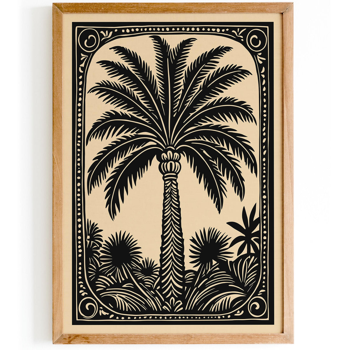 Black Palm Wall Art Print