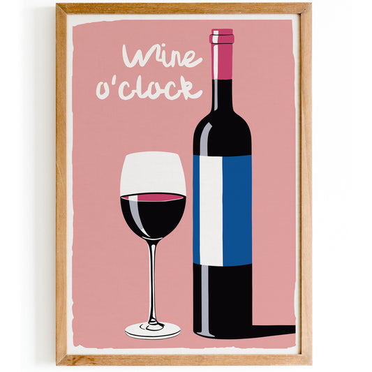 Wine o'clock Poster