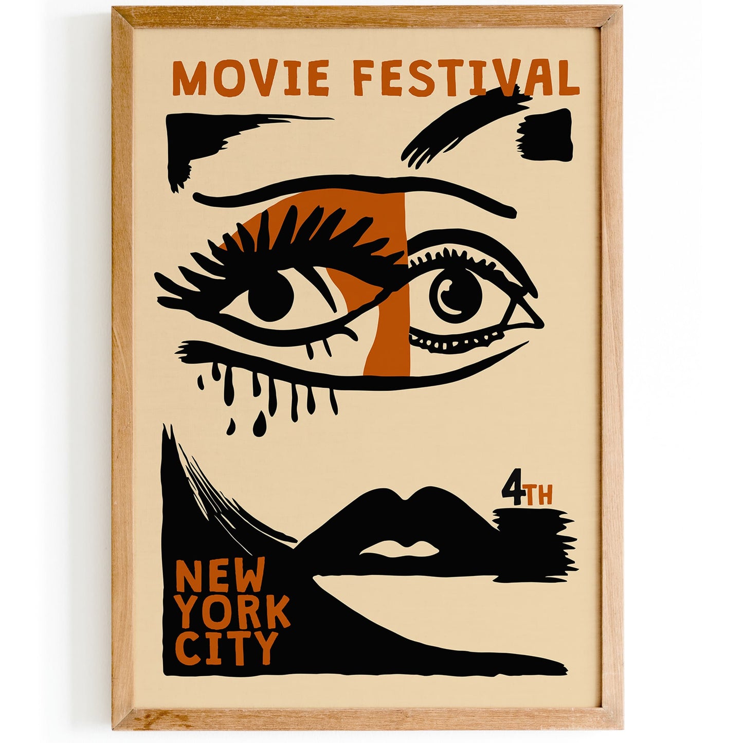 Movie Festival NYC Retro Art Print