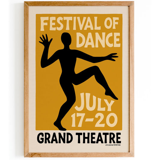 Dance Festival Retro Poster Print