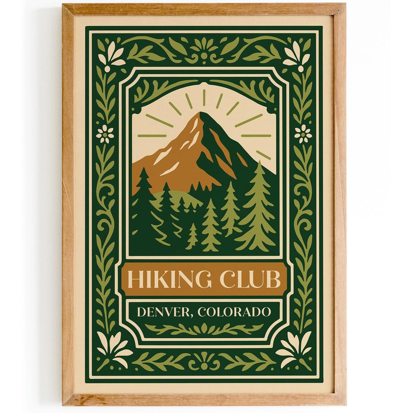 Hiking Club Denver Colorado Poster