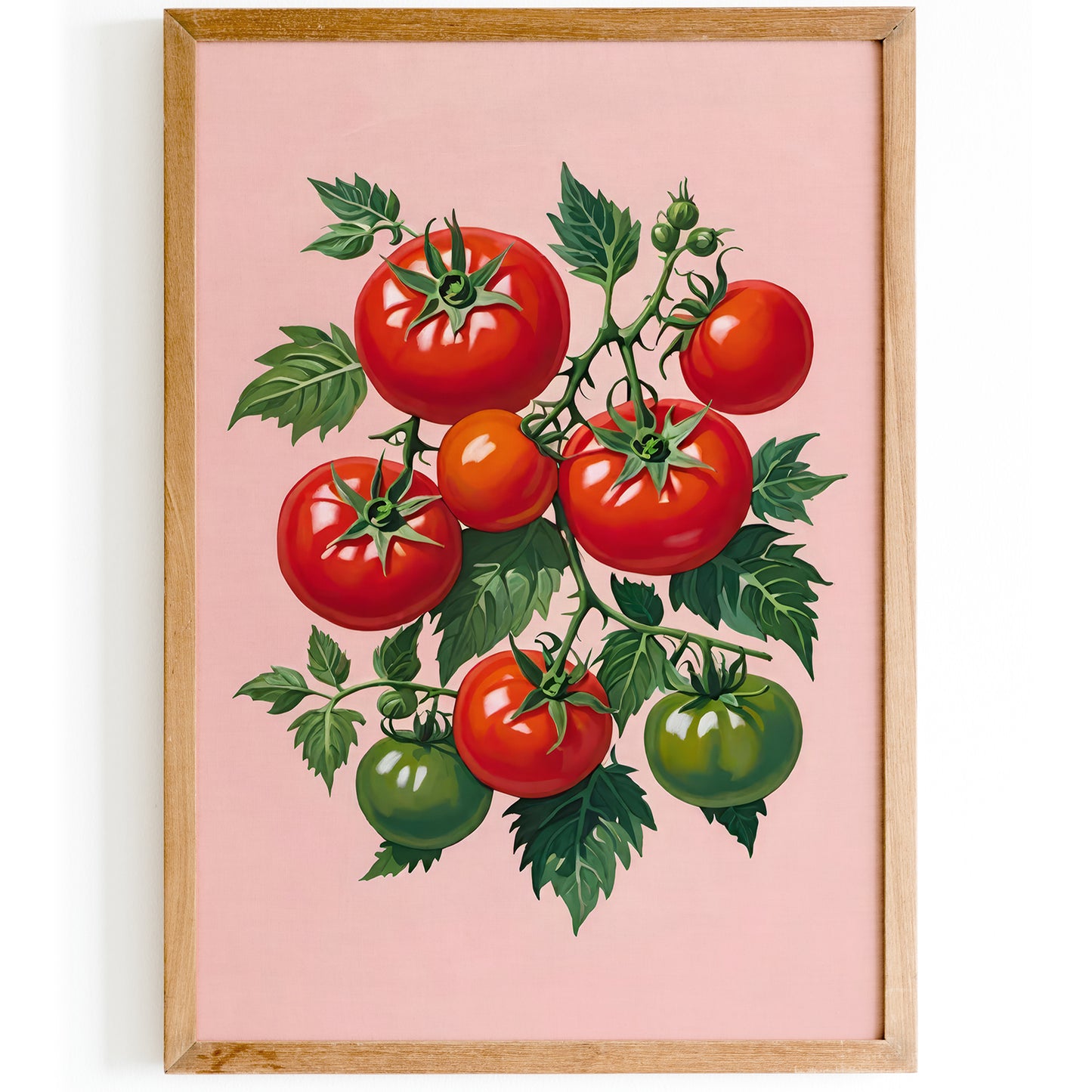 Red Tomatoes Pink Art Print