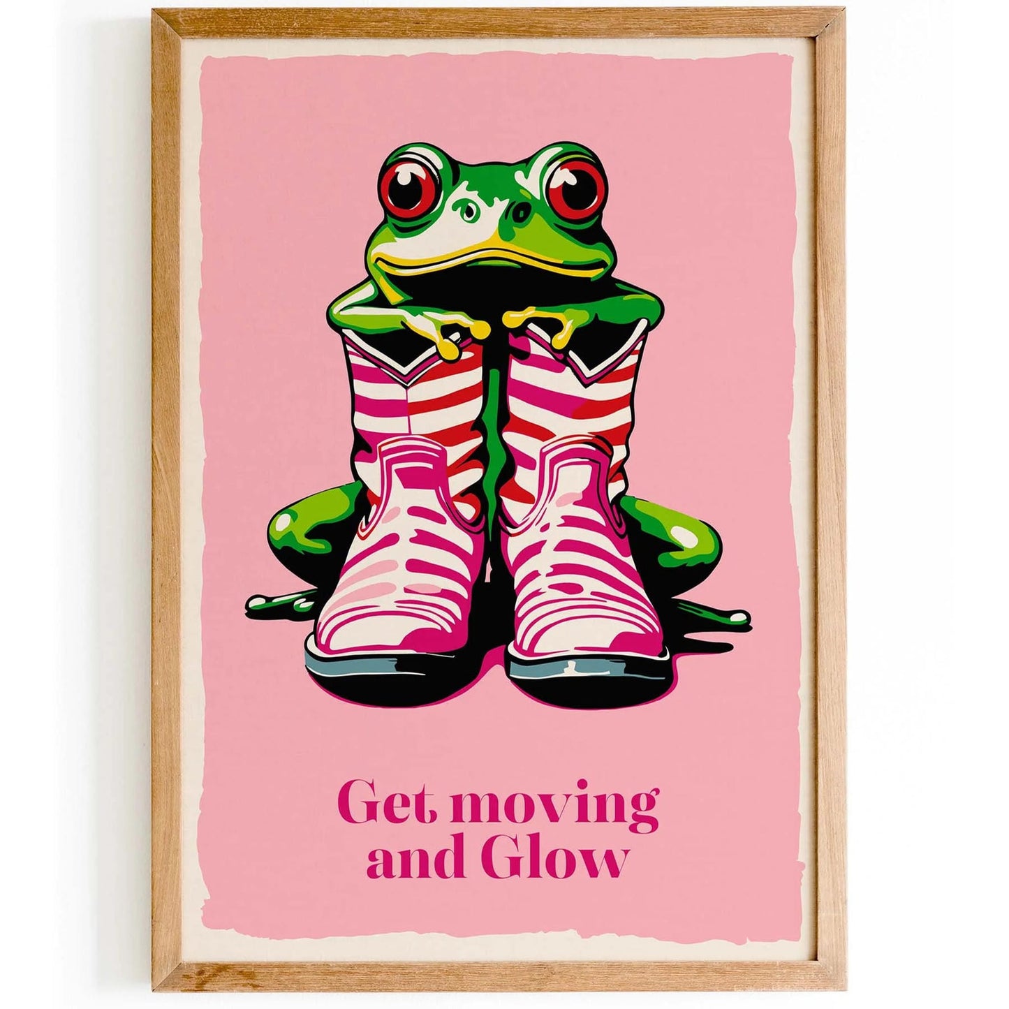 Get Moving Frog Wall Art Poster