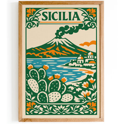 Sicilia Landscape Travel Wall Art Print 2026