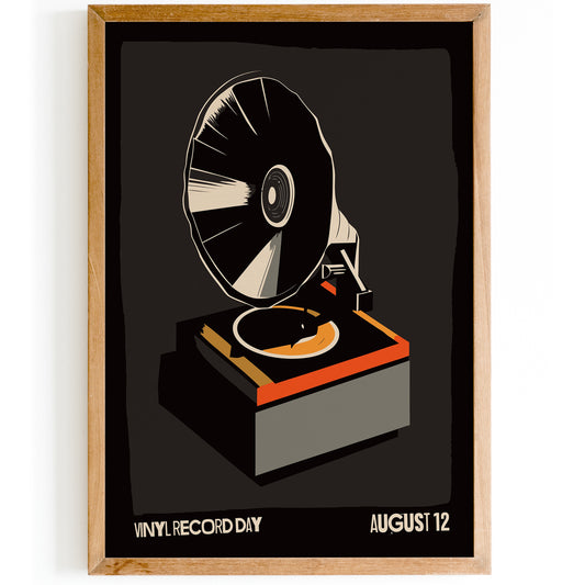 Vinyl Record Day - Gramophone Black Poster