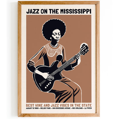 Jazz on the Mississippi Music Poster Print