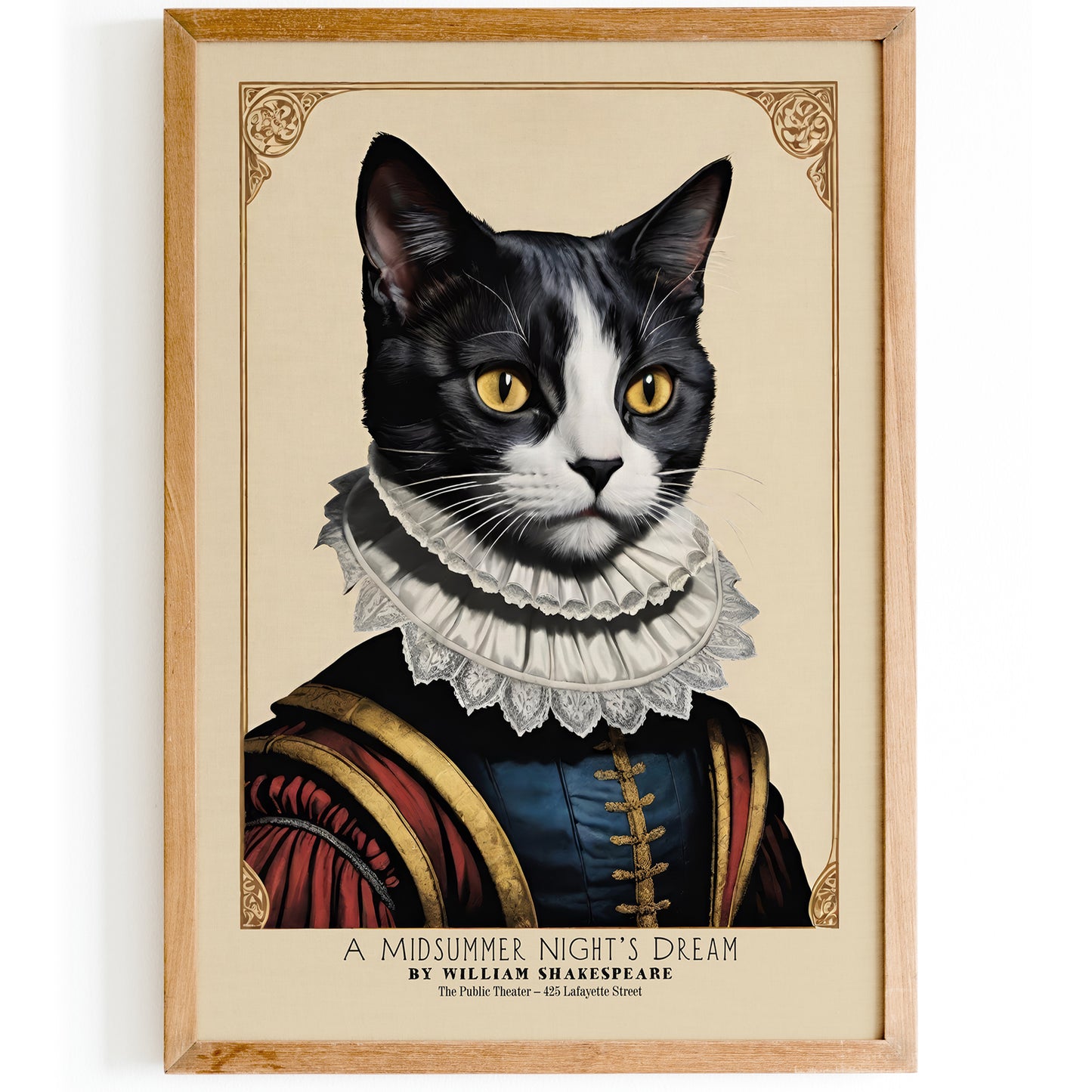 William Shakespeare Retro Theater Poster