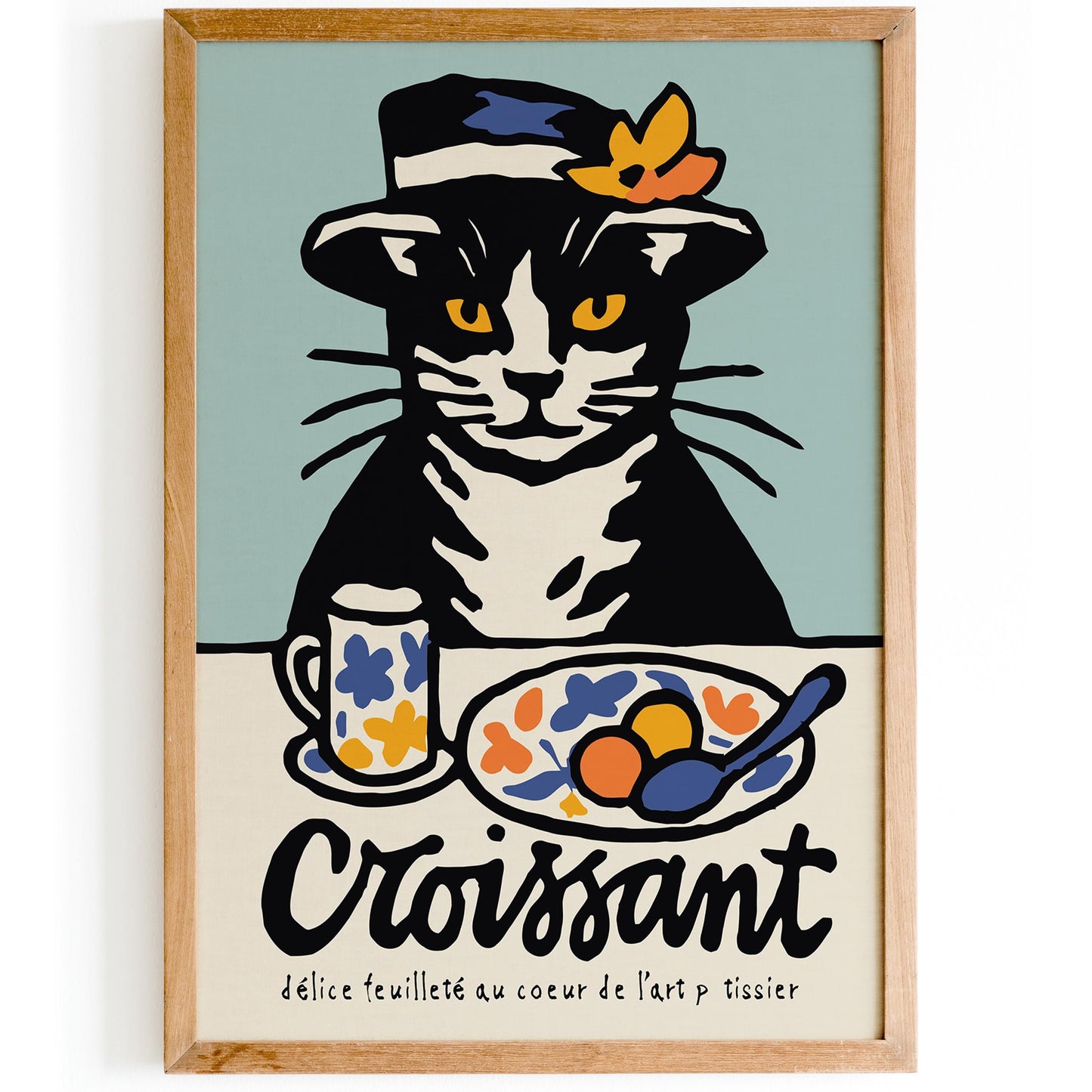Cat Cafe Poster Wall Art