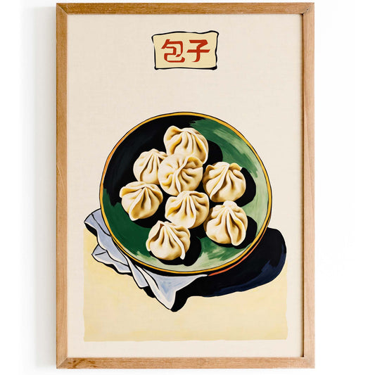 Chinese Steamed Dumplings Wall Art