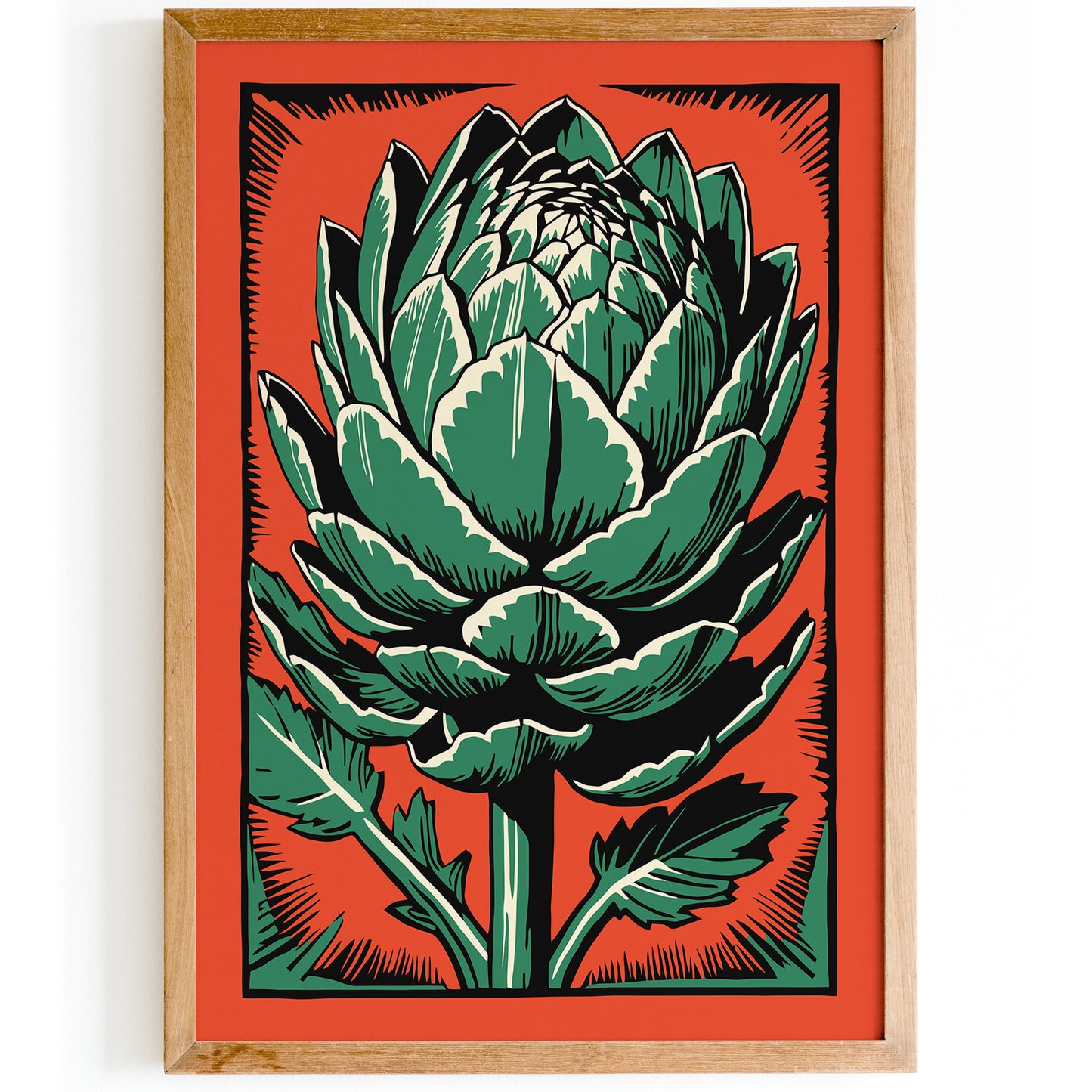 Red Vintage Artichoke Wall Art