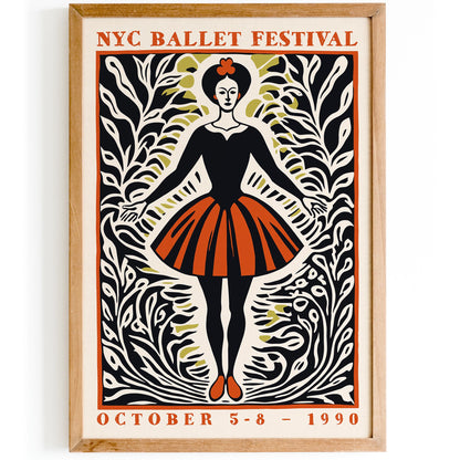 NYC Ballet Festival 1990 Poster Print