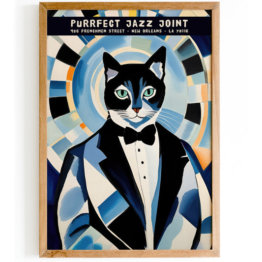 Purrfect Jazz Joint - New Orleans Music Club Poster