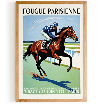 Vintage Paris Horse Racing Poster