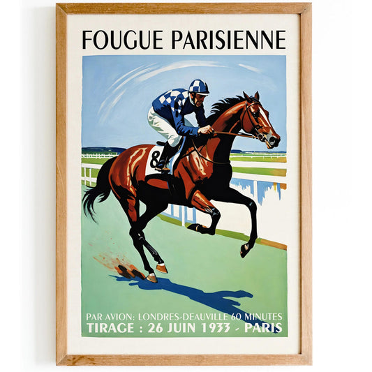 Vintage Paris Horse Racing Poster