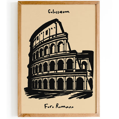 Colosseum Foro Romano Poster