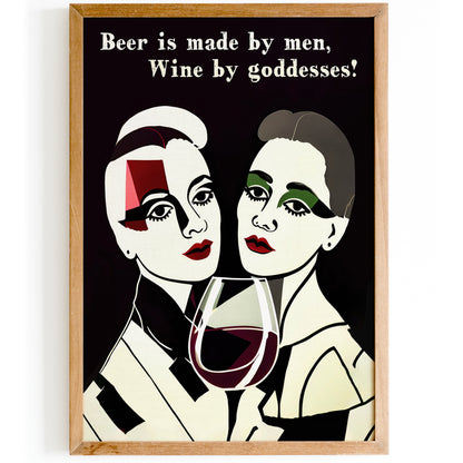 Wine Goddesses Poster - Wine Nerd Gift