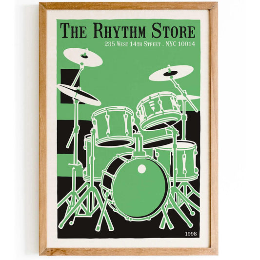 Rhythm Store Drum Poster Print