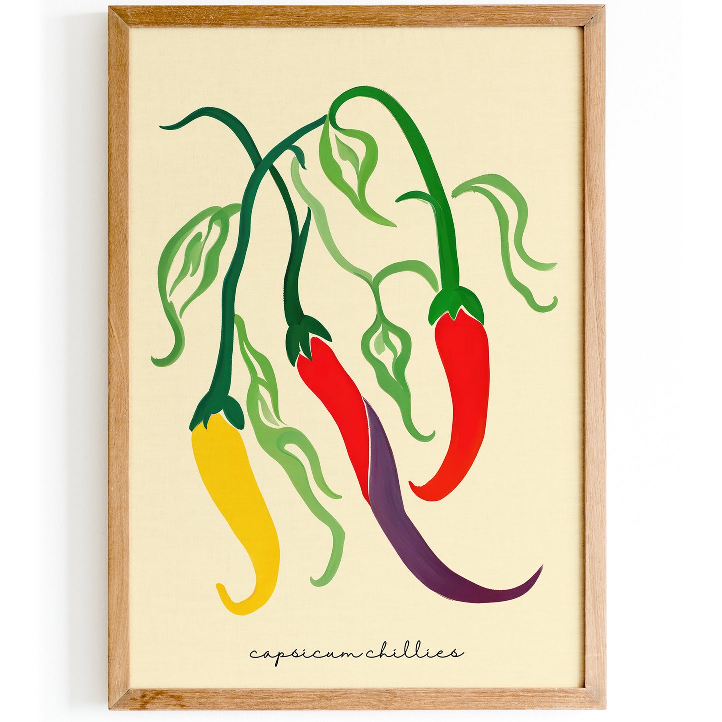 Capsicum Peppers Cute Artwork Poster