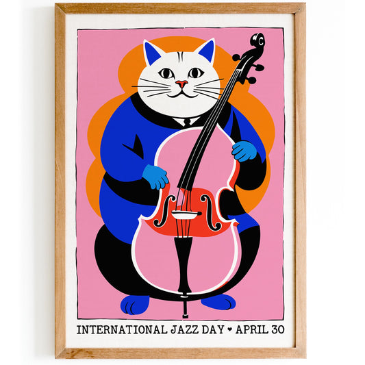 International Jazz Day Cat Poster