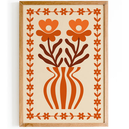 Retro Flowers Wall Art 2026