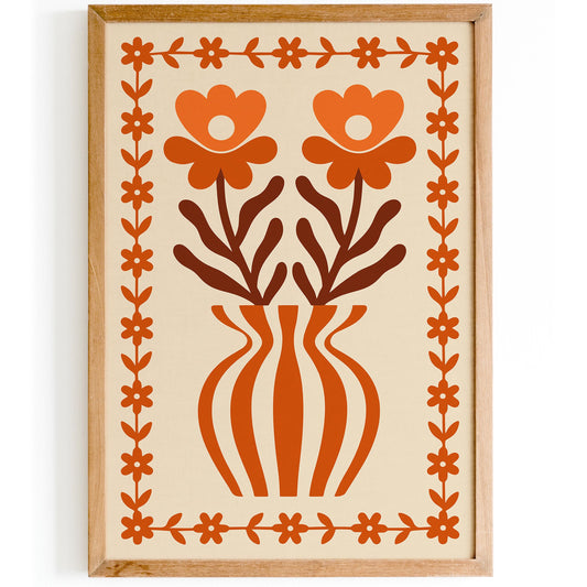 Retro Flowers Wall Art 2026