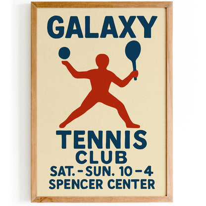 Galaxy Tennis Club Poster