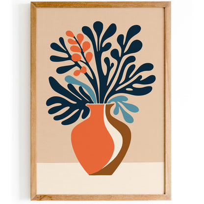 Bohemian Floral Wall Art - Matisse Inspired Print
