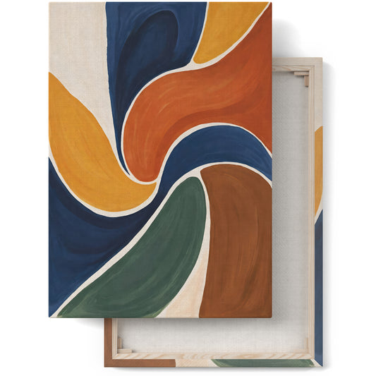 Abstract Earth Colors Canvas Print - Contemporary Wall Art in Nature-inspired Hues